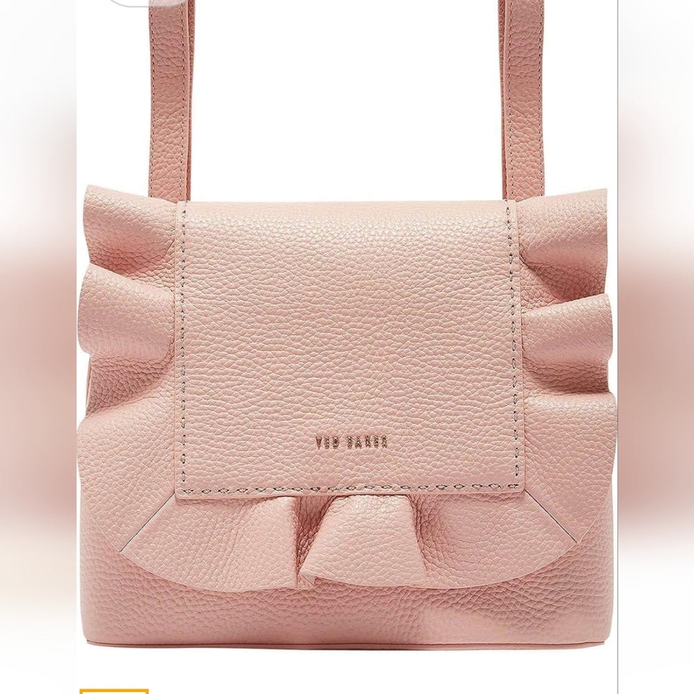 👑 Ted Baker London pink leather convertible crossbody/backpack bag purse